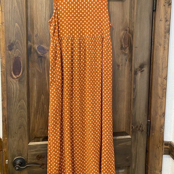 Carly Jean Los Angeles Dresses & Skirts - Carly Jean Los Angeles Orange Pleated Sundress